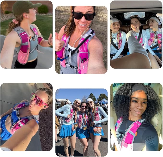 Azarxis Running Water Bottles Flask BPA Free Leakproof Hydration Vest Packs Waist Belt Replacement for Triathlon Marathon Hiking Cycling Climbing Runner