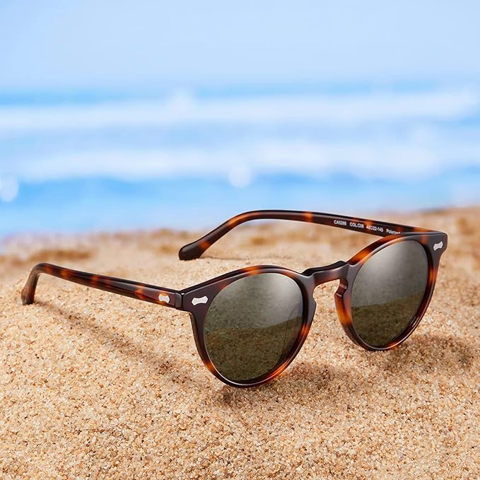 CARFIA Polarized Sunglasses for Women UV Protection Small Face Acetate Frame CA5288