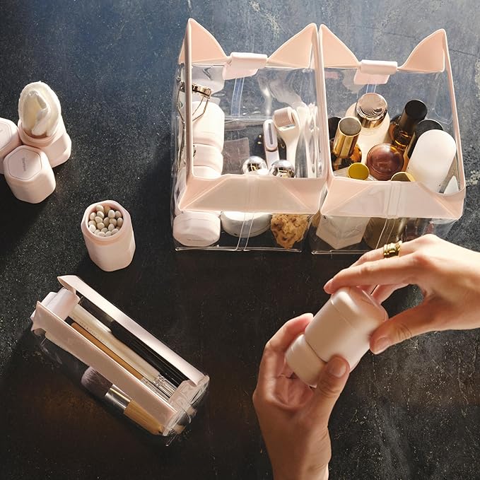 Cadence Extender - Add On to Any Flex Magnetic Containers with Lids,Extension to Travel Bottles for Toiletries - Carry On Travel Essentials For Women/Men - Adds Additional 1.43 fl oz - 3pk, Pacifiic