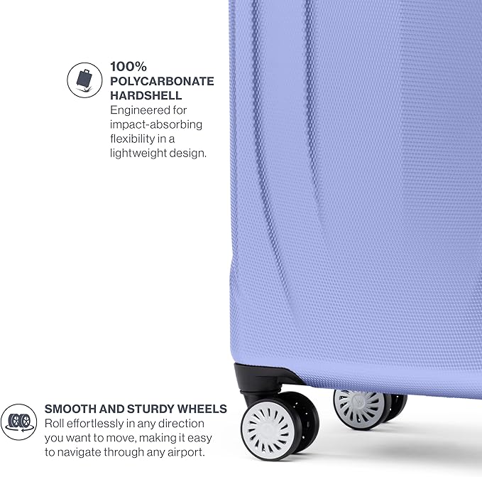 Travelpro Pathways 3 Hardside Expandable Luggage, 8 Spinner Wheels, Lightweight Hard Shell Suitcase, Carry On 21 Inch, Persian Violet