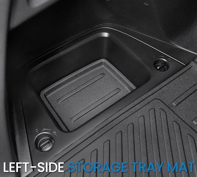 JOULARISE Cargo Mat for Honda Pilot 2026 2025 2024 2023, All Weather TPE Trunk Mat with Backrest Mat Left Storage Tray Mat Car Accessories for Pilot (Trunk Mat with Backrest Mats)