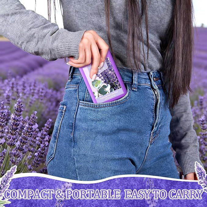 24 Pack Hand Sanitizer Spray Lavender Scented Hydrating Hand Sanitizer Travel Size Portable Cleans Hands Sanitizing for Travel Adults Office Team Family School