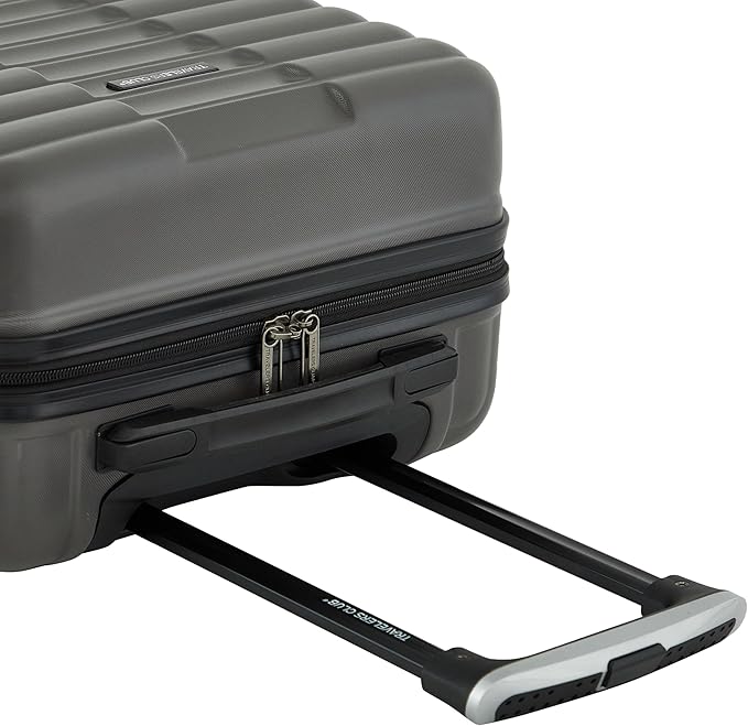 Travelers Club 22-Inch Gilroy Rolling Hardside Carry-On Luggage, Dark Dull Gray