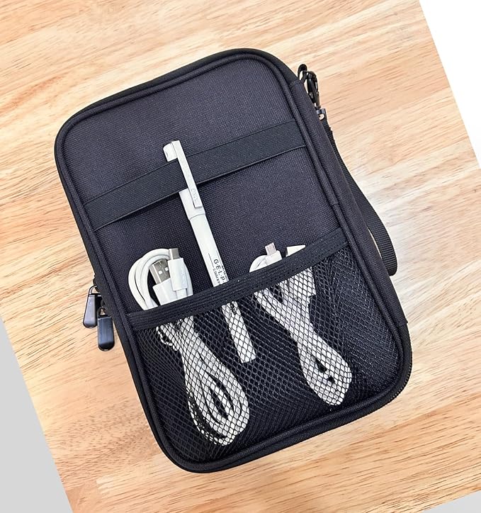 Cord Organizer Travel, Cable Bag, Electronics Organizer Travel Case, Tech Carrying Pouch, Charger Carrying Case, Tech Gifts, Black 11B