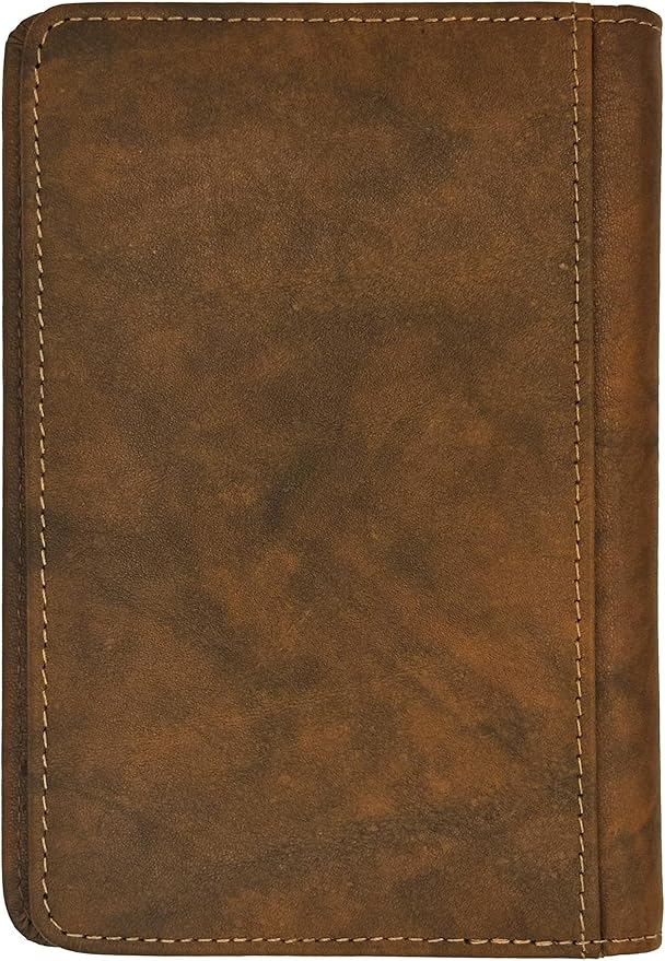 Personalized Monogrammed Antique Saddle Leather RFID Passport Cover Holder and 2 Luggage Tags