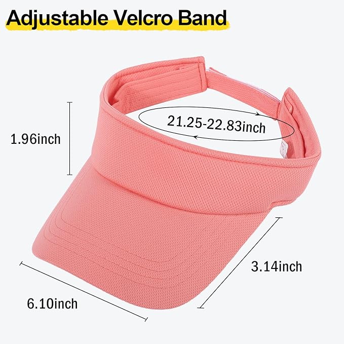 Sun Visor Hat Adjustable Velcro Outdoor Sports Cap for Men Women Adults