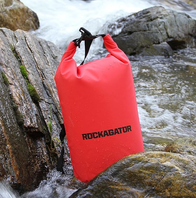 Rockagator Waterproof Dry Bags 100% Water Proof Dry Bag with Detachable Shoulder Strap | Can Be Submersed in Water and Will Keep Your Gear Dry on the River, Lake, Raft, Kayak (10L, 20L, 30L, 50L)