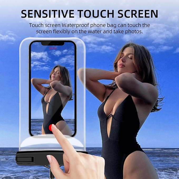 Waterproof Phone Pouch[2Pack], 7.2" Waterproof Dry Bag Clear Waterproof Phone Bag Case Portable Compatible for iPhone16 15 14 13 12 Pro Max Plus XS XR Galaxy S24 S23