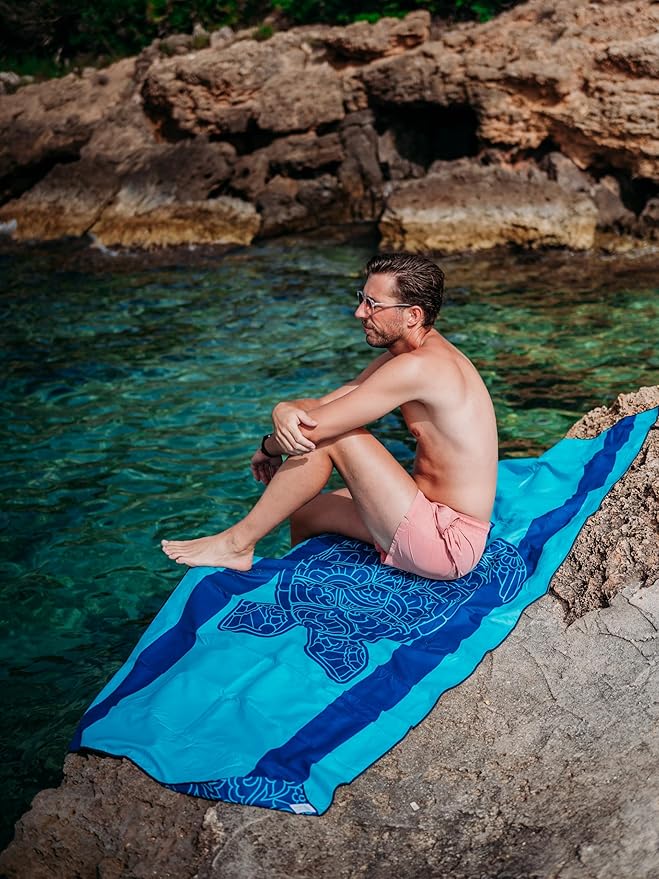 4Monster Microfiber Beach Towel Quick Dry,Super Absorbent Lightweight Travel Towel for Swimmers, Sand Free Camping Towel, Beach Towels for Pool,Swim,Water Sports,Yoga