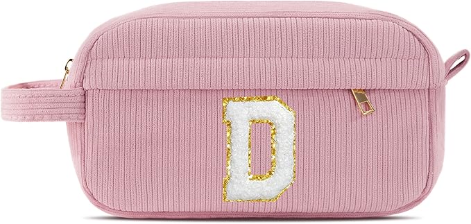 Pocmimut Makeup Bag,Cute Makeup Pouch for Girlfriend Bridesmaid Wife,Travel Toiletry Bag Birthday Gift Graduation Decorations Idea for Girls,D