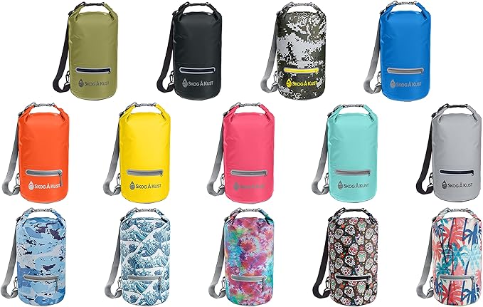 Skog Å Kust DrySak - Roll Top Waterproof Bag for Travel & Outdoors - 5, 10 & 20 Liter sizes