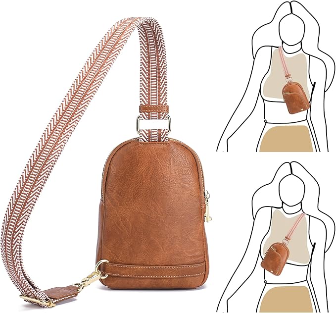 INICAT RFID Blocking Sling Bag Anti Theft Crossbody Bags Women Valentine's Day Gifts Travel Purses Vegan Leather