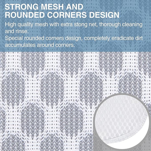 3 pcs Durable Honeycomb Mesh Laundry Bags for Delicates 3 Large (16" x 19")