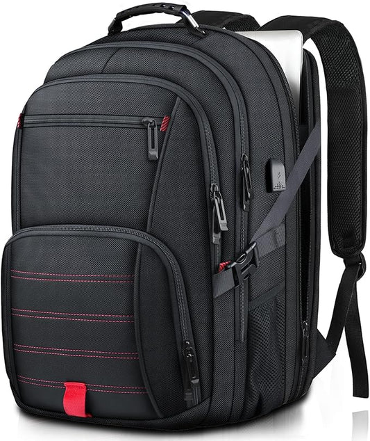 18.4 Inch Travel Laptop Backpack,Extra Large Backpack, Laptop Backpack for Men, 55L Water Resistant TSA Airline Approved Business Work College School Computer Bag with USB Port