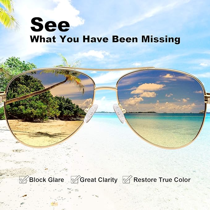 CARFIA Polarized Sunglasses for Women UV Protection Acetate Arms Metal Frame Woman's Shades CA3216