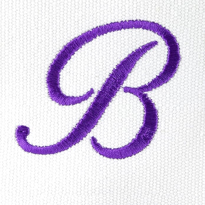 DALIX Monogrammed Beach Bag and Totes for Women Personalized Gifts Purple A - Z