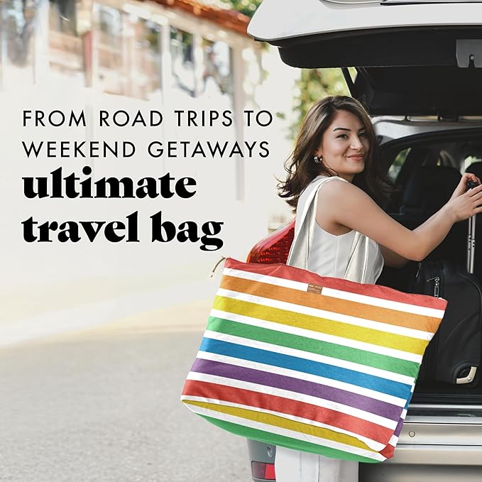 Fit & Fresh Large Beach Bag for Women - Extra Large Travel Tote With Pockets