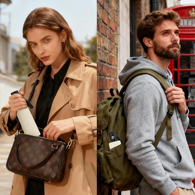 Automatic Mini Travel Umbrellas for Rain/Sun, Small Lightweight Folding Auto Open/Close Windproof Compact Umbrellas for Women Men, Fits Car & Backpack