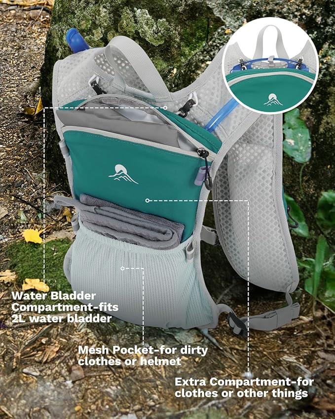 Running Vest for Women and Men, Hydration Running Backpack, Runners Vest, Hydration Vest, with Front Phone Holder, Adjustable Chest and Waist Strap