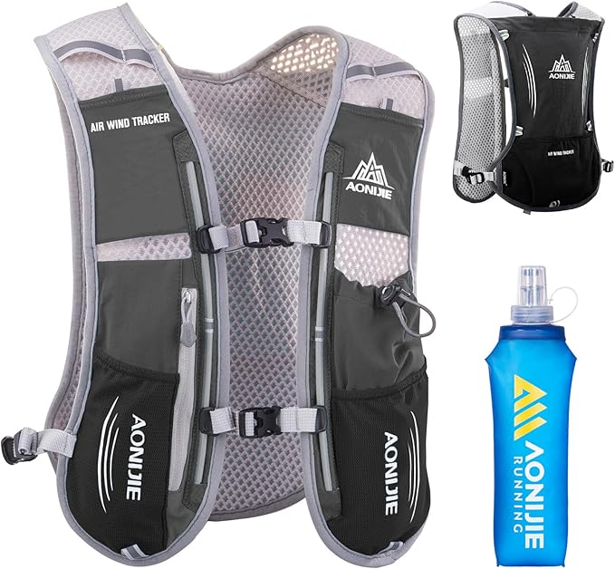 Azarxis Running Water Bottles Flask BPA Free Leakproof Hydration Vest Packs Waist Belt Replacement for Triathlon Marathon Hiking Cycling Climbing Runner