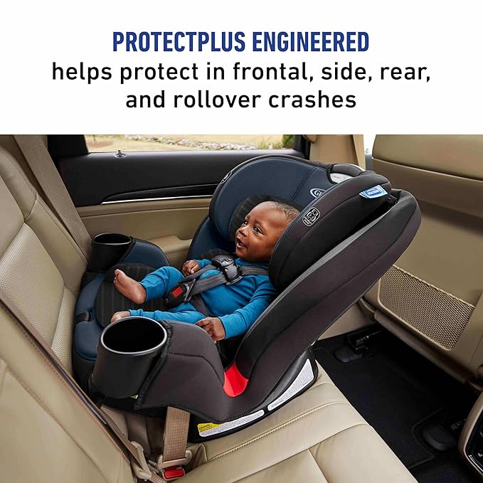 Graco TriRide 3-in-1 Reclining Car Seat, Clybourne - Rear & Forward Facing Car Seat, Highback Booster, Adjustable Headrest