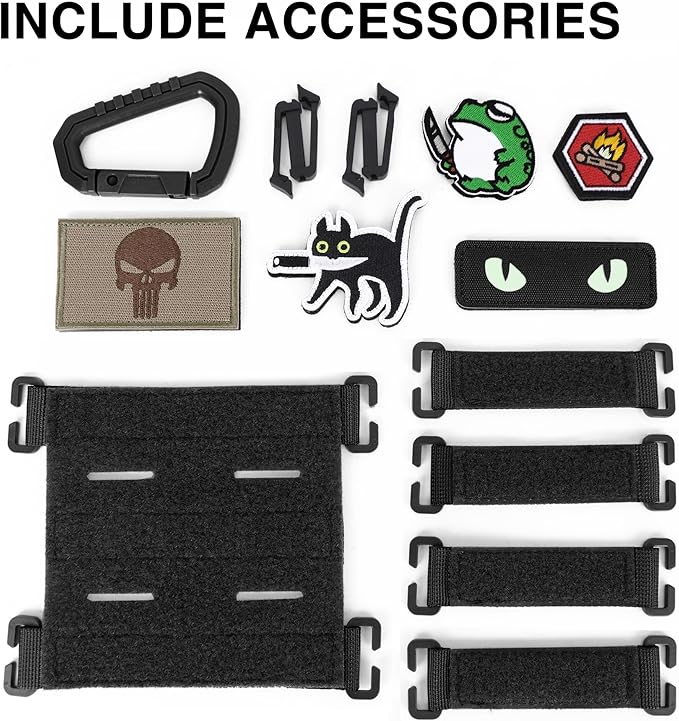 Mardingtop Military Tactical Backpack for Men 40L Molle Rucksack EDC Daypack for Hiking,Travel,Camping, Hunting(With 10Pcs Patches and 3Pcs Buckles)