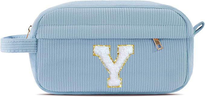 Pocmimut Preppy Makeup Bag,Cosmetic Bag Pouches Toiletry Bag for Graduation Gifts Birthday Gift Teacher Gifts for Girls,Y
