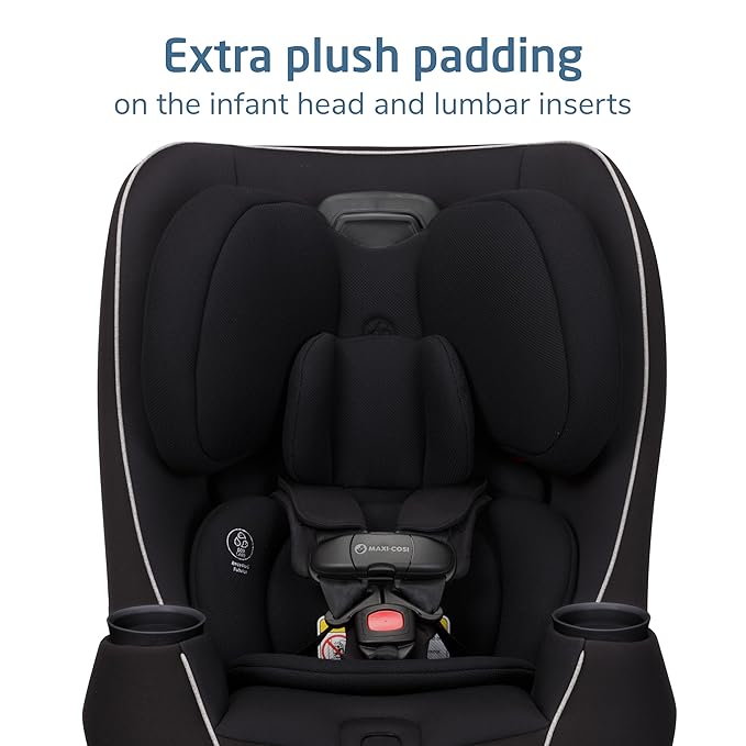 Maxi-COSI Pria Max 3-in-1 Convertible Car Seat, Infant to Toddler Car Seat, ClipQuick Magnetic Chest Clip, Quick-Install Latch, Machine-Washable Cover, 5-100 lbs, Caspian Caviar