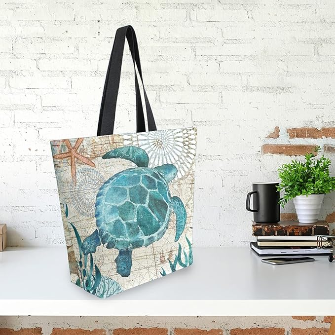 senya Large Beach Shoulder Bags Canvas Tote Water Resistant for Gym Travel Daily