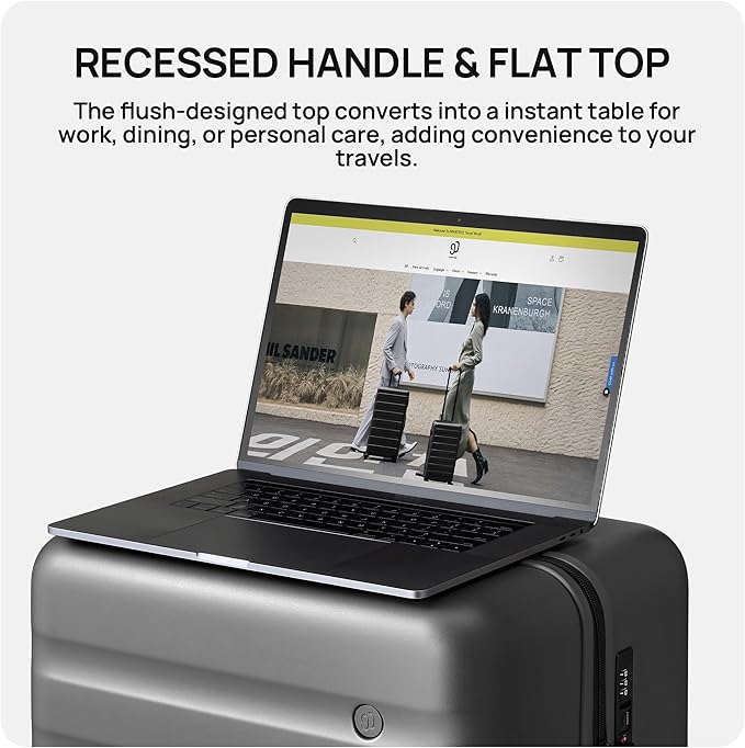 NINETYGO Carry On Luggage 22x14x9 Airline Approved, 20 Inch Luggage with Smooth Spinner Wheels, Lightweight, Hard Shell PC Suitcase Carry-On, Travel Luggage, TSA Approved (Purple, Rhine Basic2.0)