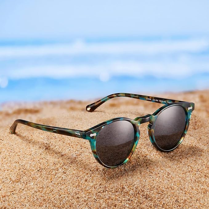CARFIA Polarized Sunglasses for Women UV Protection Small Face Acetate Frame CA5288