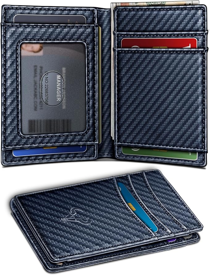 BULLIANT Slim Wallet For Men 12Cards,Magnetic Flip Build-in Money Clip Airtag Compatible-RFID Blocking