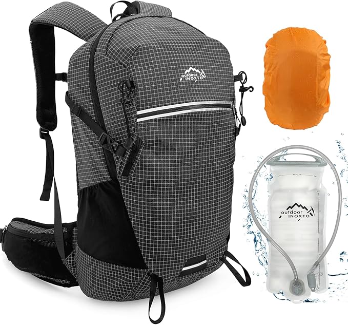 Hydration Backpack, 25L Hiking Backpack with 3L Water Bladder and Rain Cover, Hiking Water Backpack Men Women Lightweight Hydration Pack for Hiking, Cycling, Climbing, Camping