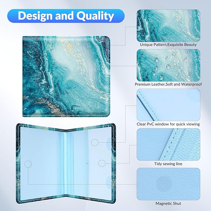 Car Registration and Insurance Card Holder，Vehicle Glove Box Car Organizer，Accessories Case for Storing Driving Licences, Cards, Documents