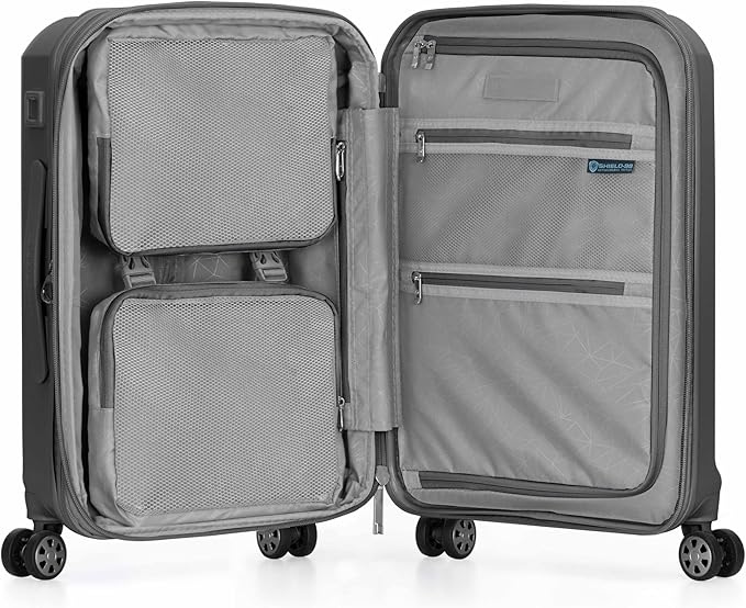 Traveler's Choice Pagosa Indestructible Hardshell Expandable Spinner Luggage, Gray, 22-Inch Carry-on