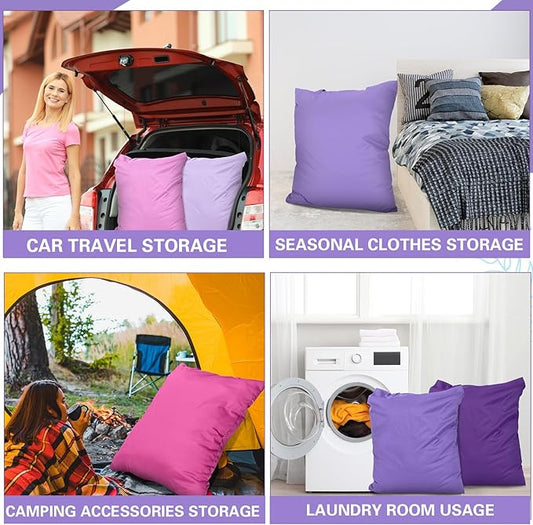 SATINIOR 5 Pcs Large Travel Laundry Bags with Handle Waterproof Washable Dirty Clothes Bags