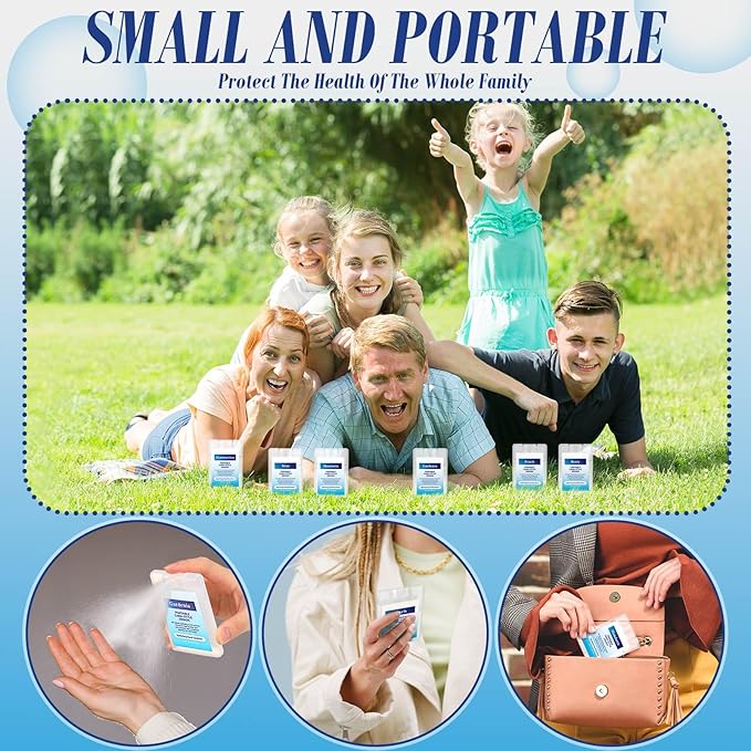 6 Pack Hand Sanitizer Spray Bulk Travel Size Hand Sanitizer Spray Mini Hydrating Pocket Gifts for Coworker Staff Teacher Holiday Favor(Blue Color,Charming)