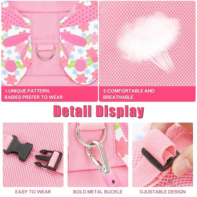 Toddlers Leash + Anti Lost Wrist Link Child Kids Safety Harness Kids Walking Wristband Assistant Strap Belt for Girl Pink Christmas Gift