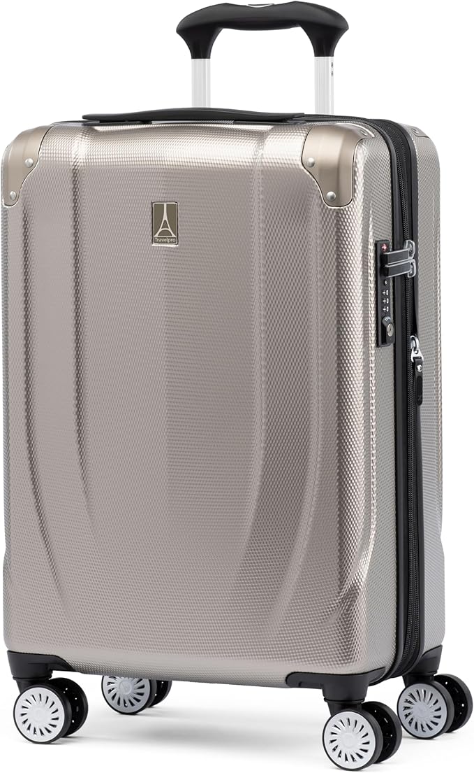 Travelpro Pathways 3 Hardside Expandable Luggage, 8 Spinner Wheels, Lightweight Hard Shell Suitcase, Carry On 21 Inch, Champagne