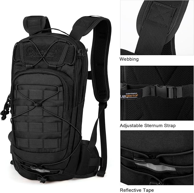 Mardingtop10L Small Tactical Molle Hydration Backpack,Cycling Backpack for Biking,Cycling and Running EDC Daypack