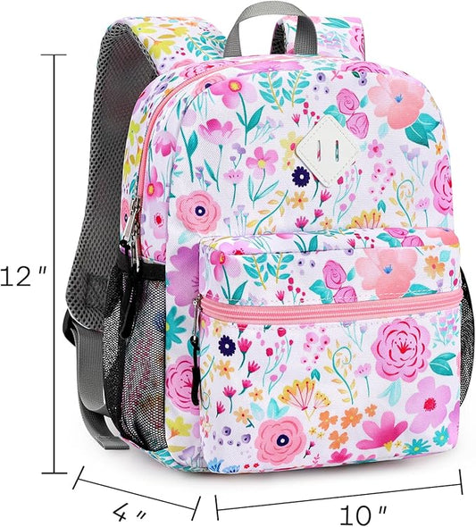 STEAMEDBUN Toddler Backpack for Boys 2-4,Flower Preschool Backpack for Baby Daycare,Mini