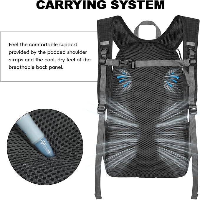 Seektop 20L Foldable Waterproof Hiking Backpack, Ultralight Small Lightweight Daypack Packable Backpack for Men Woman