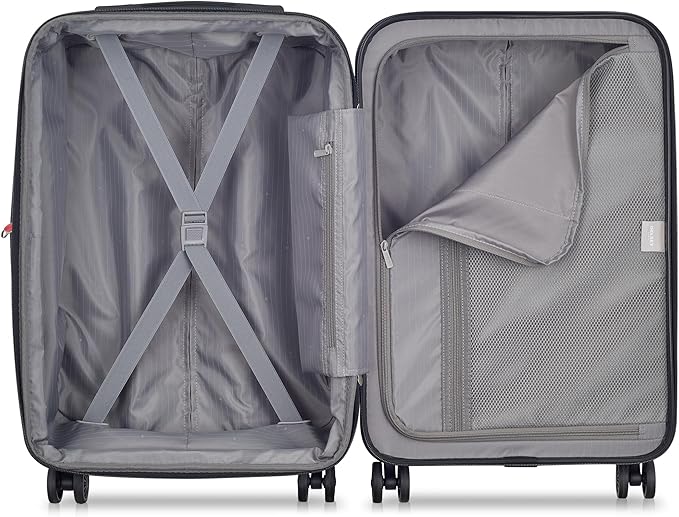 DELSEY PARIS Helium Aero Hardside Expandable Luggage with Spinner Wheels, Metallic Green, Carry-On 21 Inch