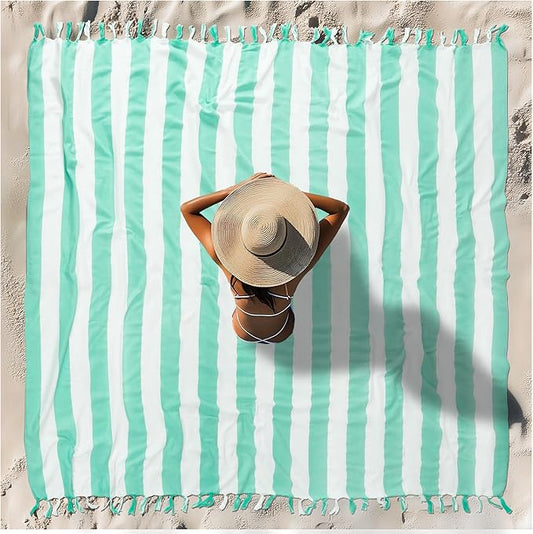 Oversized Turkish Beach Towel Blanket XXL Cotton Sandproof Towels Boho Woven Extra Large Big Sand Free Giant Throw Blankets Huge Quilt XL Picnic Camping Necessities Cloud for Adult Gifts