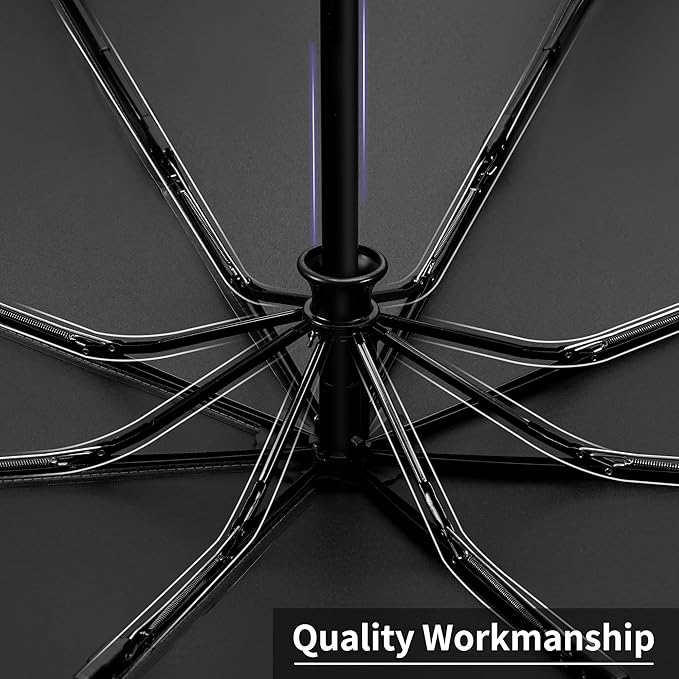 Seniny Windproof Travel Umbrella, Automatic Umbrellas for Rain, Portable & Compact Umbrellas for Backpack, Strong UV for Protection, Folding Small Sun Umbrella for Car, Walking