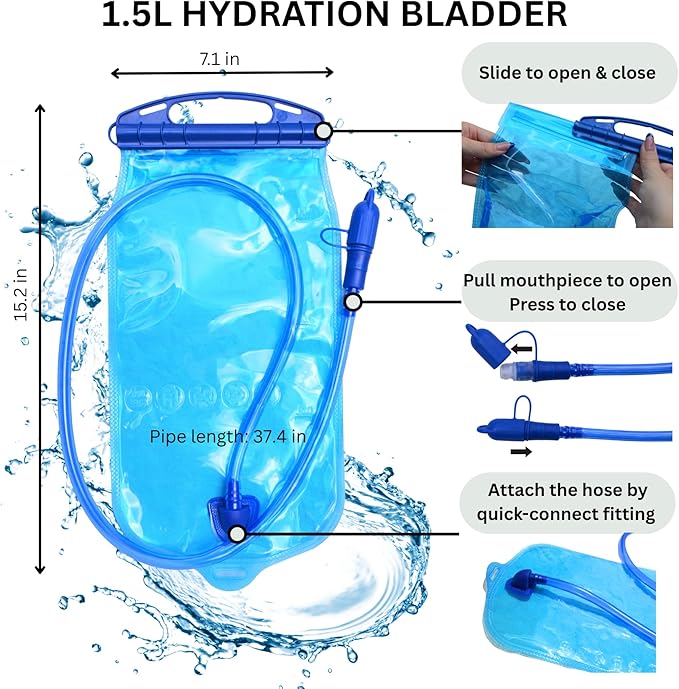 Lightweight Running Vest with 1L Hydration Bladder – 5L Trail Running Water Vest for Women & Men, Adjustable Fit Hydration Pack for Marathon, Jogging, Hiking, Cycling (Green/Grey/Pink)