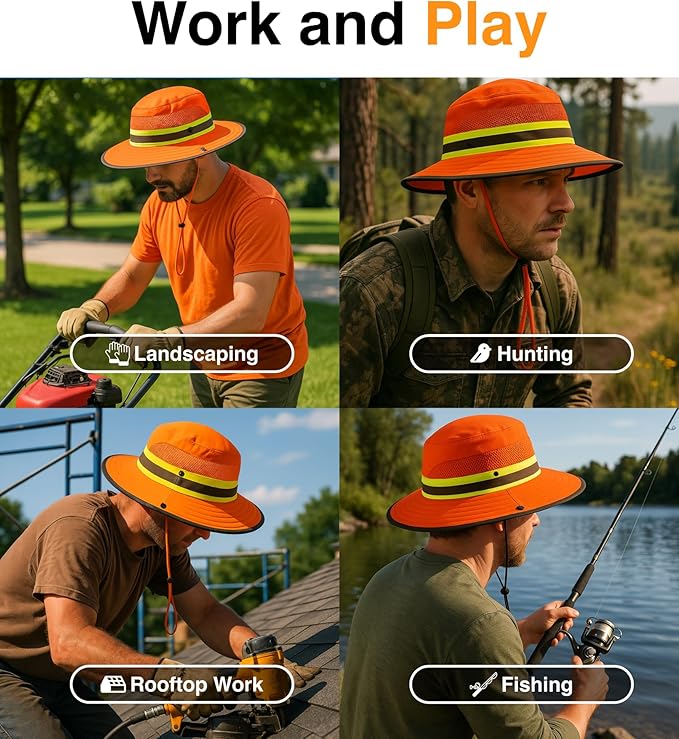 GearTOP Safari Hat for Men Sun Hats for Women UV Protection UPF 50+ Fishing, Gardening, Hiking Hat (22-23 1/2")