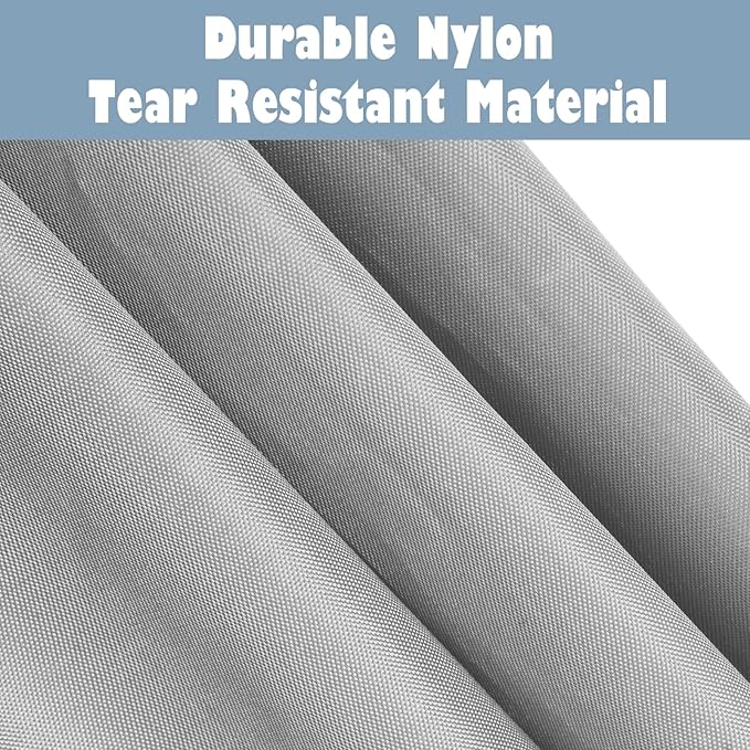 Sylfairy 2 Pack Extra Large Travel Laundry Bag, Rip-Stop Dirty Clothes Shoulder Bag with Drawstring, Heavy Duty Travel Laundry Bag, Large Laundry Hamper Liner (Black+Light Grey, 24" x 36")