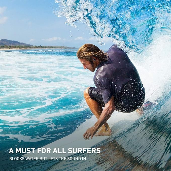 ADV. Eartune Aqua U Ear Plugs for Swimming – Waterproof Silicone Swimmers Ear Plugs for Adults, Men & Women, Universal Fit with Lanyard, Blocks Water but Lets Sound in, Ideal for Pool and Surfing