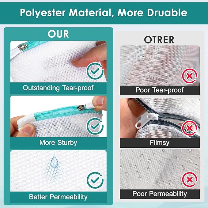 6pcs Laundry Bag Mesh Wash Bag Mini Washing Machine Underwear Washing Bag Wash Bags Protecting Foldable Laundry Pouch Travel Sandwich Mesh Laundry Bag Bra